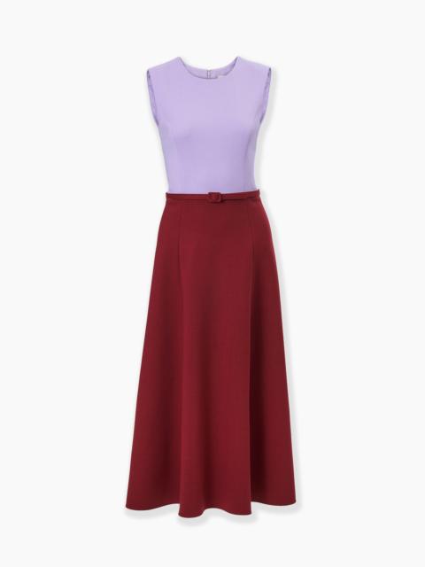 CAROLINA HERRERA Colorblocked Midi Dress With Belt
