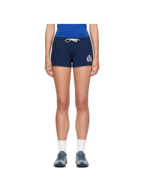 Sporty & Rich Navy NY Crest Lounge Shorts