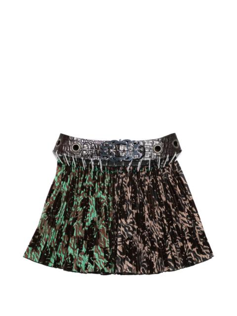 Chopova Lowena Wilson pleated print mini skirt