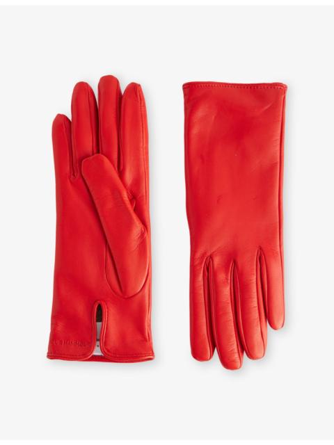 NOUR HAMMOUR Short Split Leather Gloves