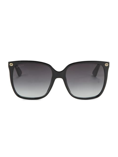 GUCCI 57mm Square Sunglasses