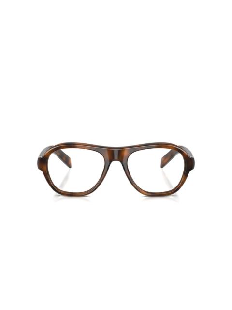 Prada round-frame tortoiseshell glasses