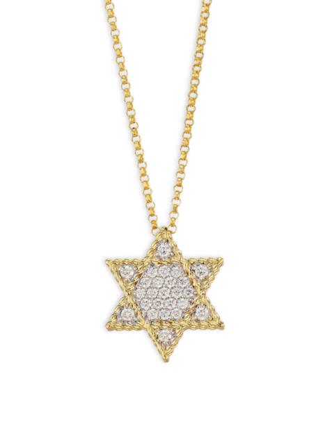 ROBERTO COIN Women's Princess Diamond & 18K Yellow Gold Star Of David Necklace - Yellow Gold