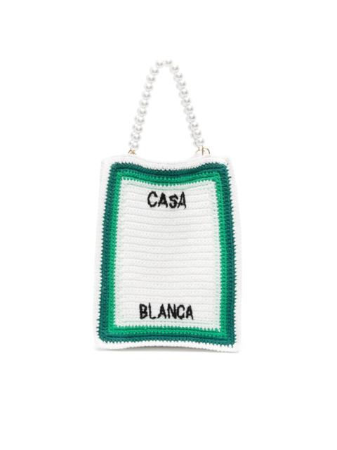 CASABLANCA crochet-knit tote bag