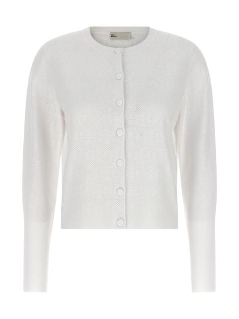 TORY BURCH Pointelle Viscose Cardigan