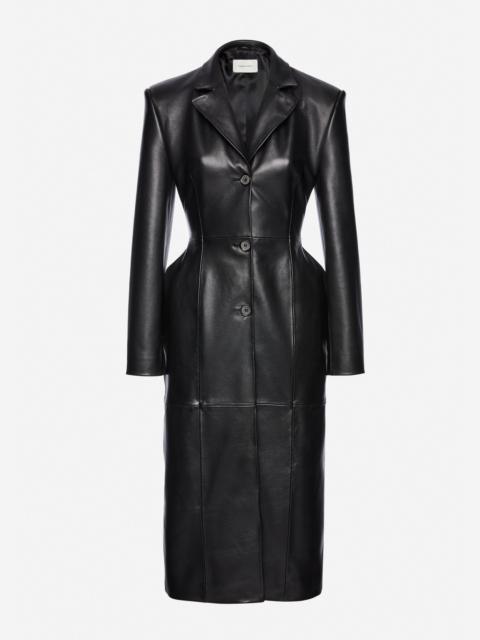 MAGDA BUTRYM Tailored leather coat in black