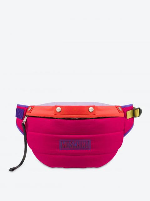 Moschino LARGE COLOUR-BLOCK NYLON BELT BAG