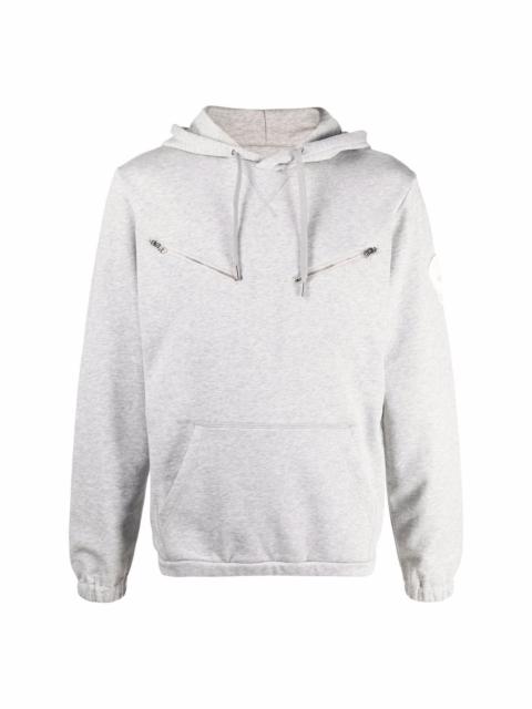 Alexander McQueen skull-patch zip-detail hoodie