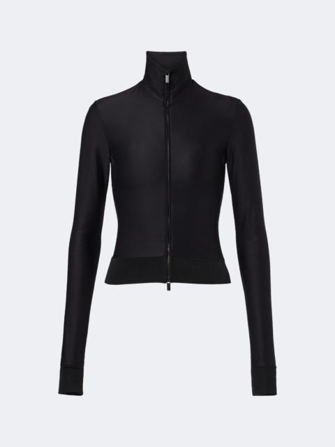 GUCCI Silk-blend zip-up top