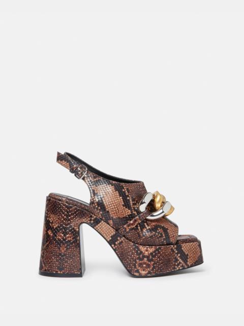 Stella McCartney Skyla Alter Python Chain Platform Sandals
