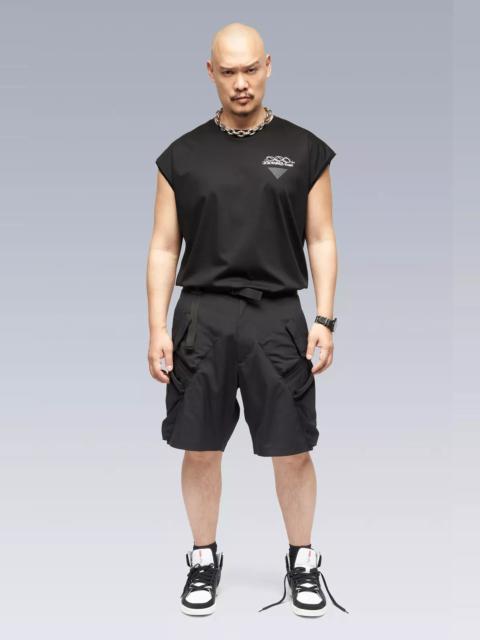 S25-PR-A 100% Cotton Mercerized Sleeveless T-shirt Black