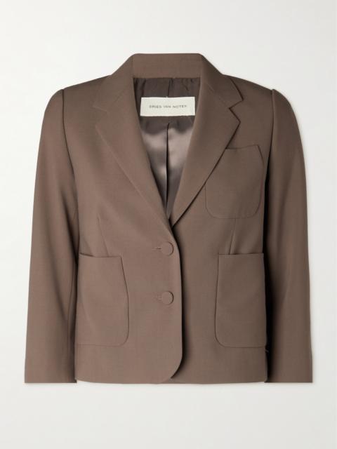 Dries Van Noten Cropped Crepe Blazer