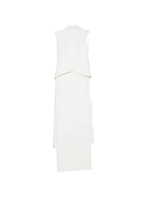 SOLACE LONDON Solace London Annie Peplum-waist Draped-panel Maxi Dress