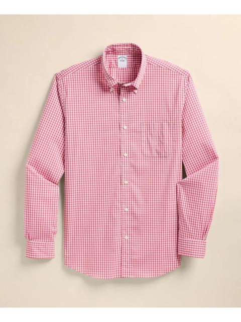 Brooks Brothers Performance Series Stretch Polo Button-Down Collar, Gingham Sport Shirt