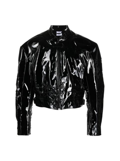 VETEMENTS x Kawasaki patent leather jacket