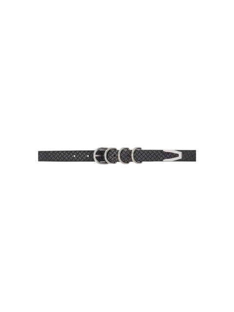 rag & bone Black Leather Baby Spire Belt