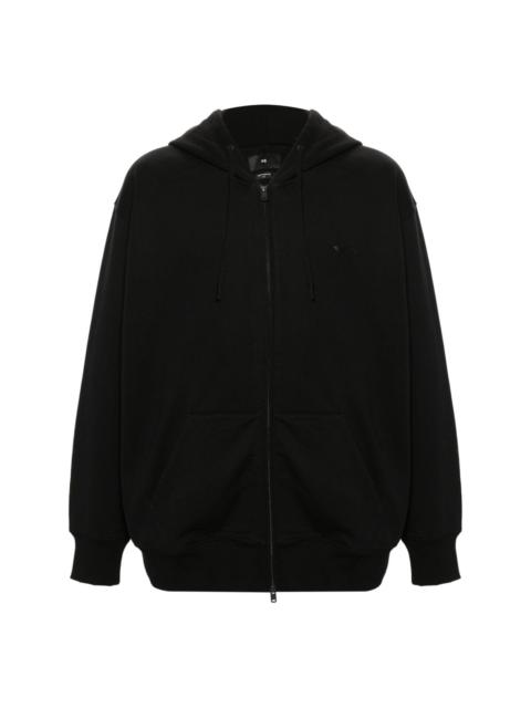 Y-3 logo-appliquÃ© zip-up hoodie