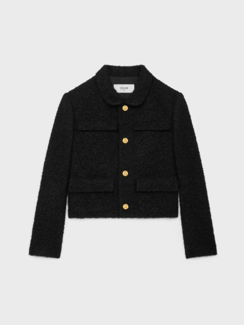 CELINE saint germain jacket in bouclette natté
