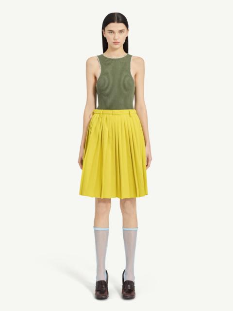 MM6 Maison Margiela Wool-Blend Pleated Skirt