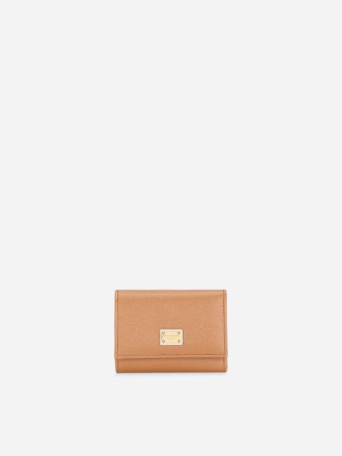 Dauphine calfskin French-flap wallet