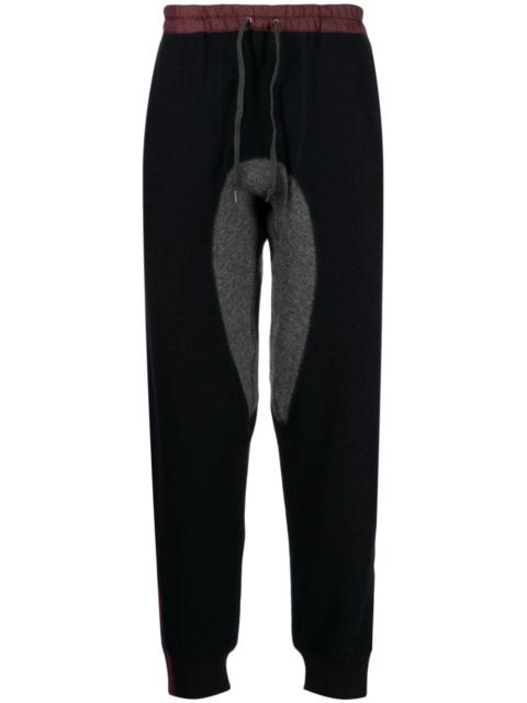 drawstring-waistband knitted trousers