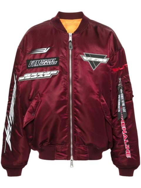 VETEMENTS logo-appliquÃ© bomber jacket