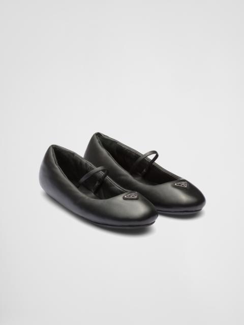 Prada Soft padded nappa leather ballerinas
