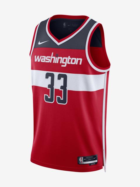 Nike 워싱턴 마법사 아이콘 에디션 2022/23 나이키 남자의 말-FIT NBA 스윙 맨 저지