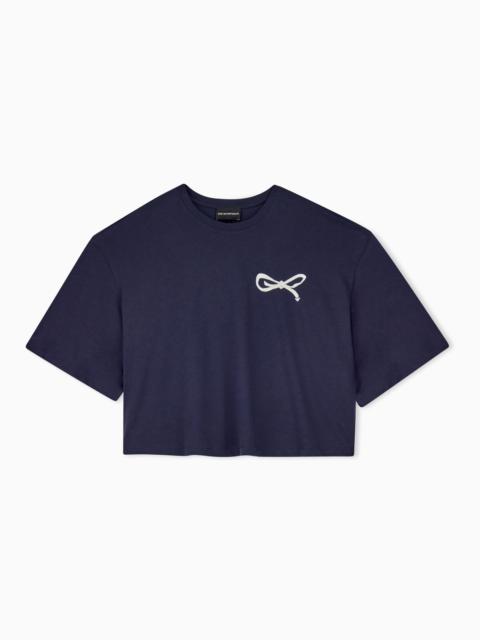 EMPORIO ARMANI CREW NECK T-SHIRT IN SUPIMA COTTON JERSEY WITH LOGO