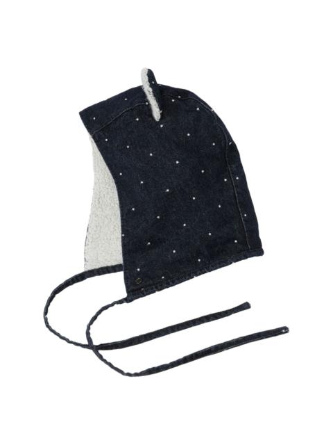 MAISON MICHEL Lara denim hood with ears