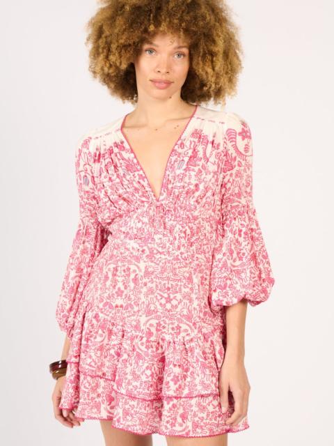 Poupette St Barth Mini Dress Chiara - Pink Tiare