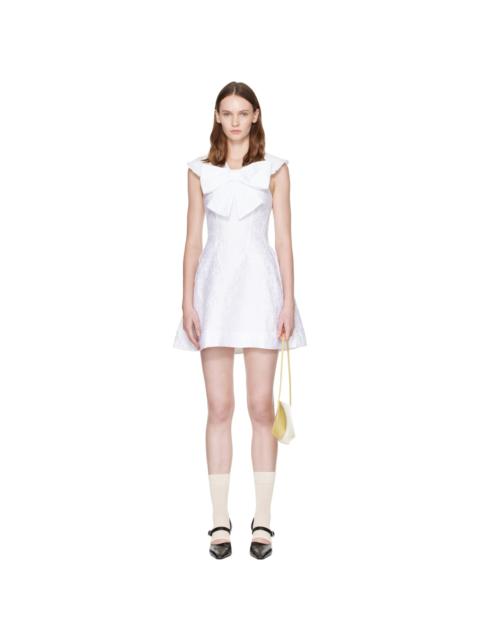 SHUSHU/TONG White Big Bow Minidress