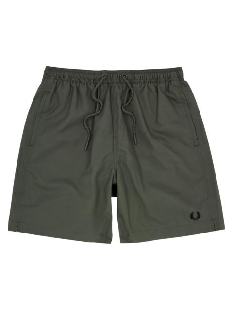 Fred Perry Logo-embroidered shell swim shorts