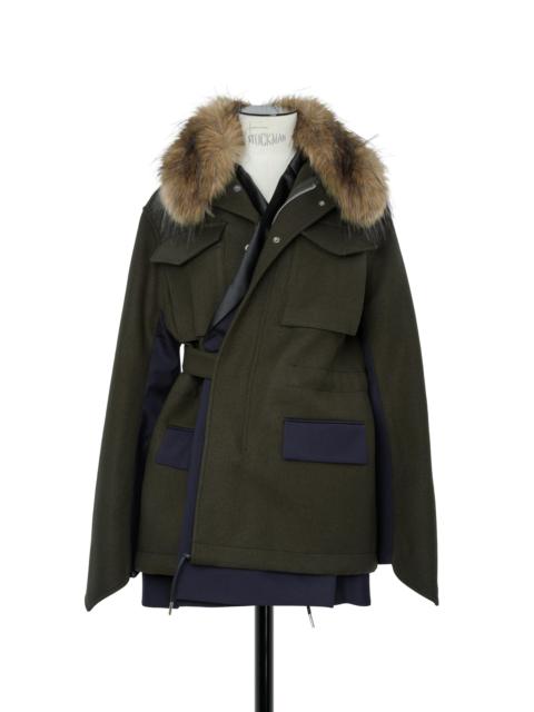 sacai Wool Melton x Suiting Jacket