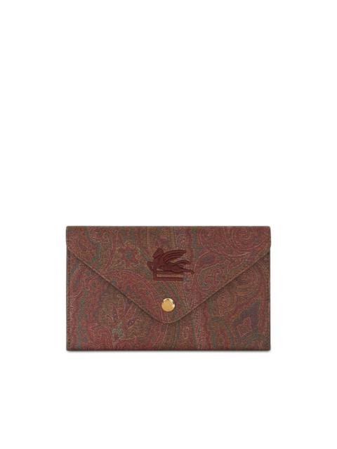 Etro logo-embroidered paisley clutch