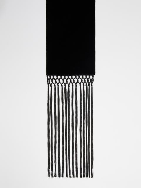 Max Mara GERSA Velvet scarf with fringes