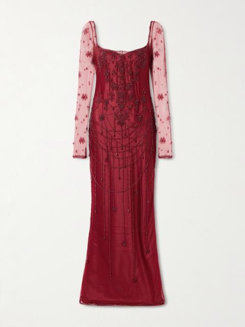 CLIO PEPPIATT Chandelier Embellished Tulle Gown