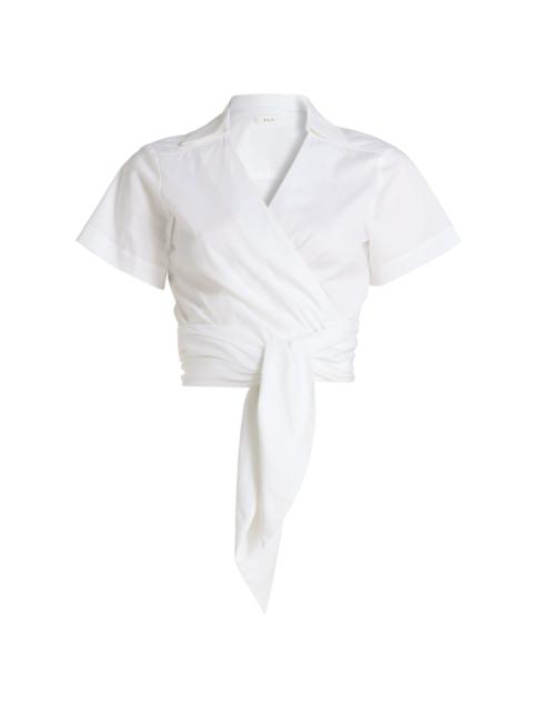 A.L.C. Women's Brielle Cotton Wrap Top - White