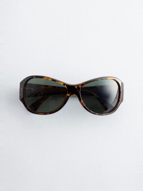& Other Stories Oversized Curved Sunglasses