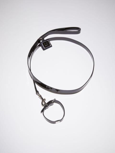 Acne Studios Small face logo pet leash - Black/black