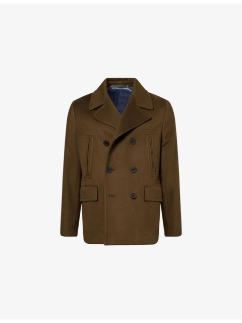 Paul Smith Notched-Collar Double-Breasted Wool-Cashmere Blend Pea Coat