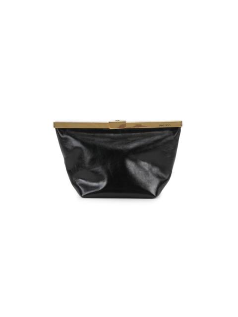 JIMMY CHOO Women's Ganache Leather Shoulder Bag - Black Gold