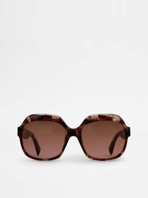 Tod's OVERSIZED SUNGLASSES - BROWN