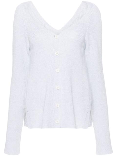 FABIANA FILIPPI lurex-detailed ribbed-knit cardigan