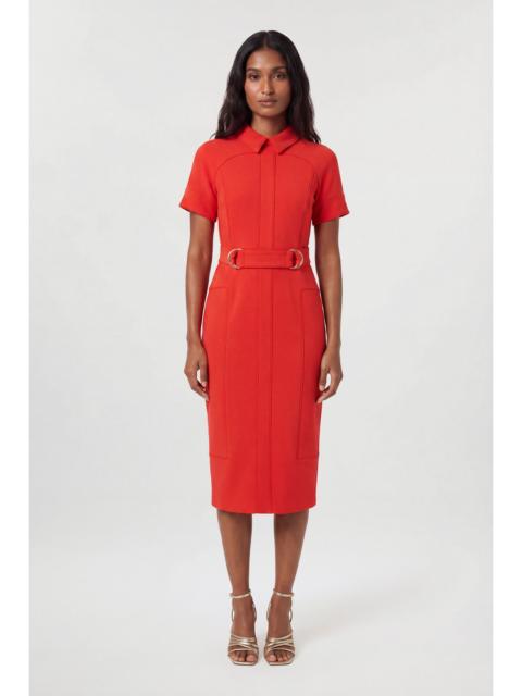 KAREN MILLEN Compact Stretch Colour Block Tailored Pencil Dress