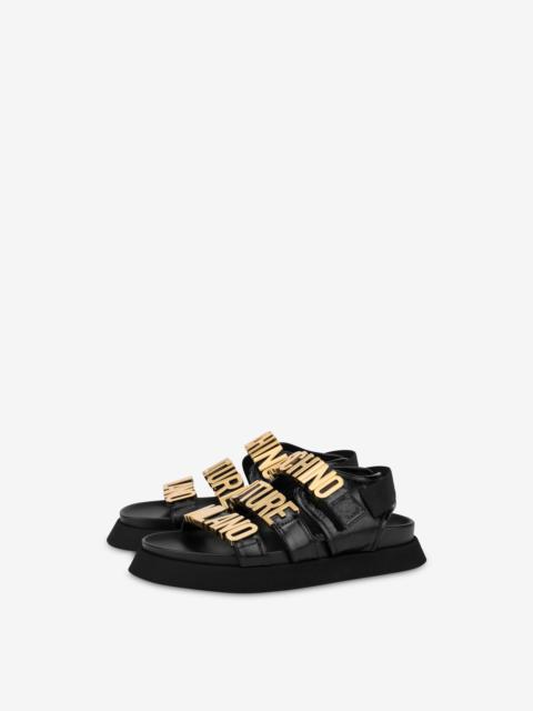Moschino CALFSKIN MOSCHINO COUTURE MILANO SANDALS | REVERSIBLE