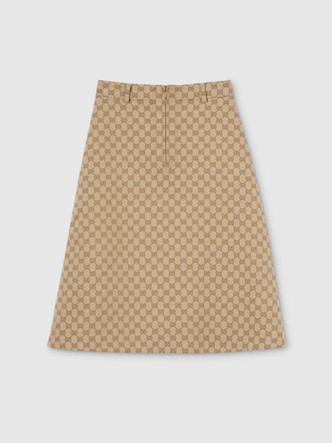 GUCCI GG cotton canvas fabric skirt