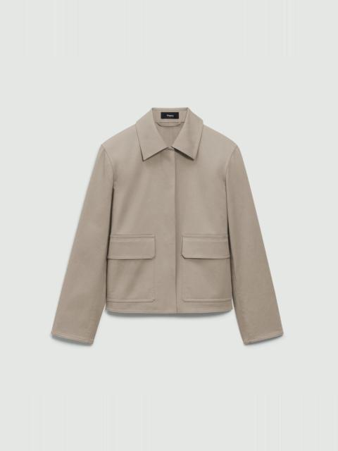 Theory Boxy Jacket in Cotton Gabardine