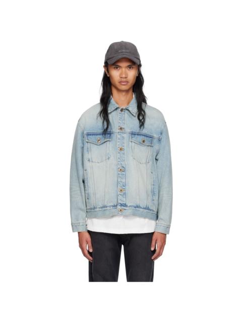 We11done Blue Washed Denim Jacket
