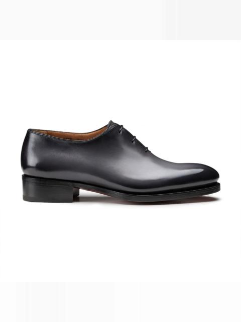 Santoni Men's grey leather Oxford lace-up
